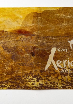 PORTADA. 
Obra de Antonio Damián inspirada en un paisaje del desierto de los Coloraos (Guadix).

Serigrafía a seis tintas sobre tejido no tejido tratado con gelatina y baños acrílico.